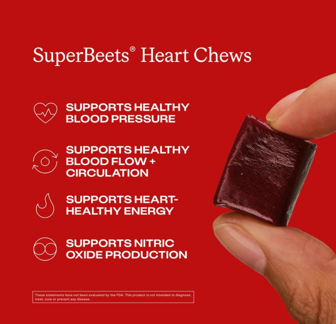 SuperBeets Heart Chews, Nitric Oxide and BP Support